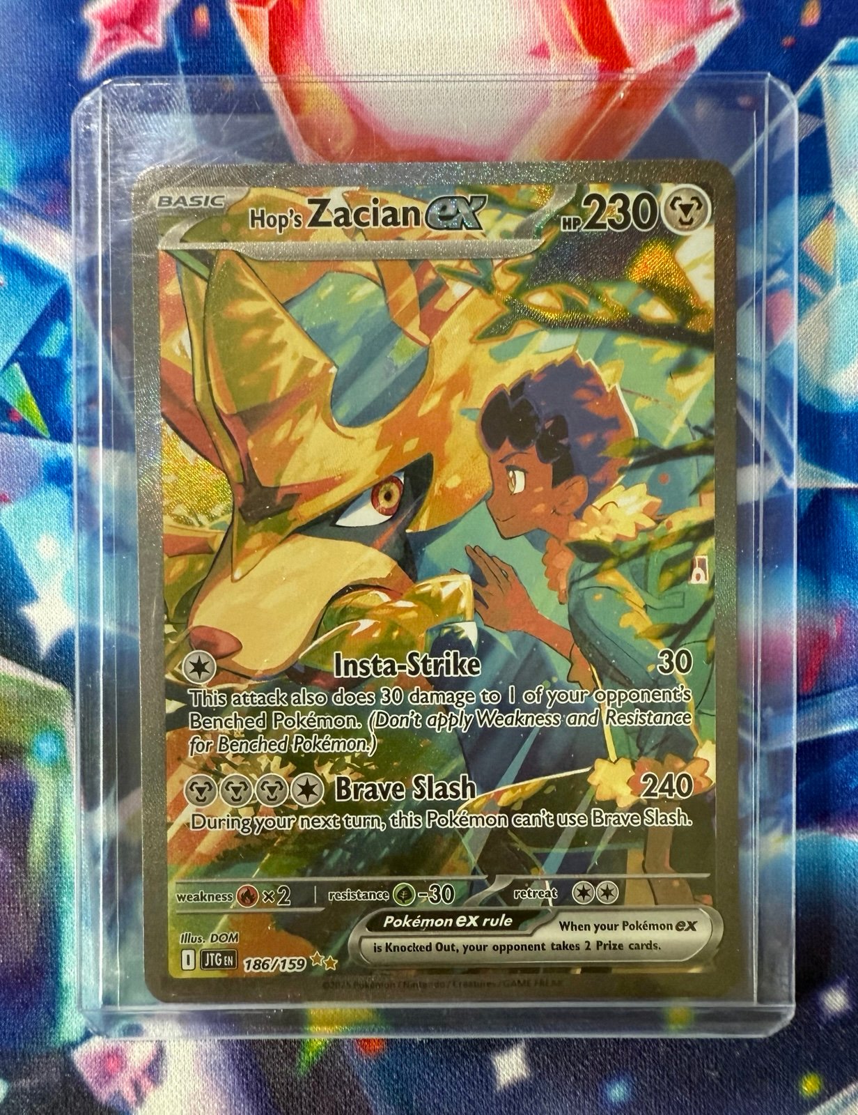 Pokemon Hop's Zacian Ex #186