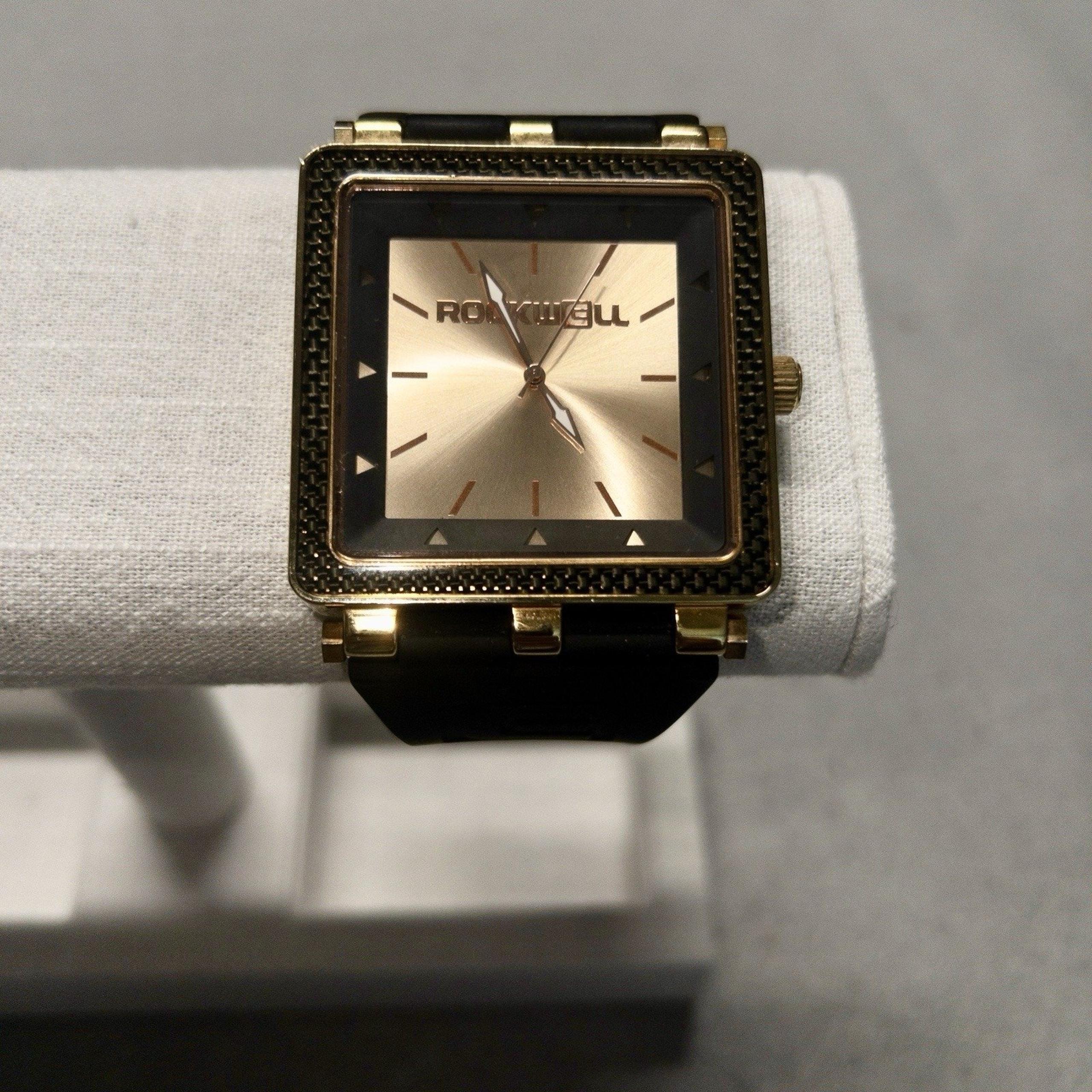 Rockwell Gold Tone Watch The CF Carbon Fiber 46mm Mens Timepiece 10ATM