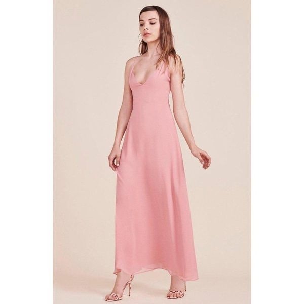 BB Dakota Blush Pink Save The First Dance Sleeveless Maxi Slip Dress Size 4 New