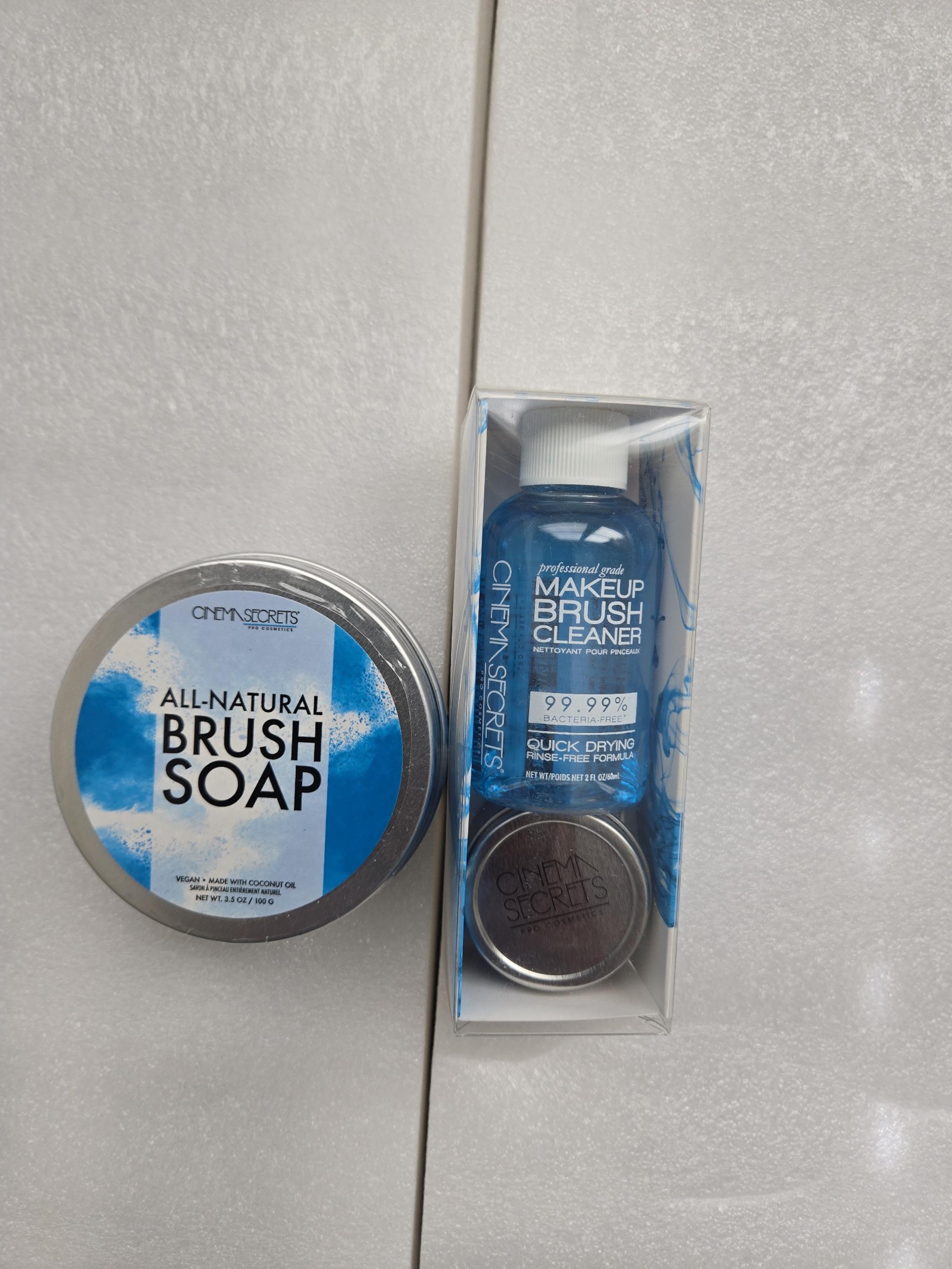 CINEMA SECRETS MAKEUP BRUSH CLEANER & ALL NATURAL BRUSH SOAP