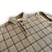 Vintage Brown Plaid Collared Sweater