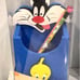 Tweety Sylvester looney tunes WB Disney office desk set (7) piece complete CUTE!