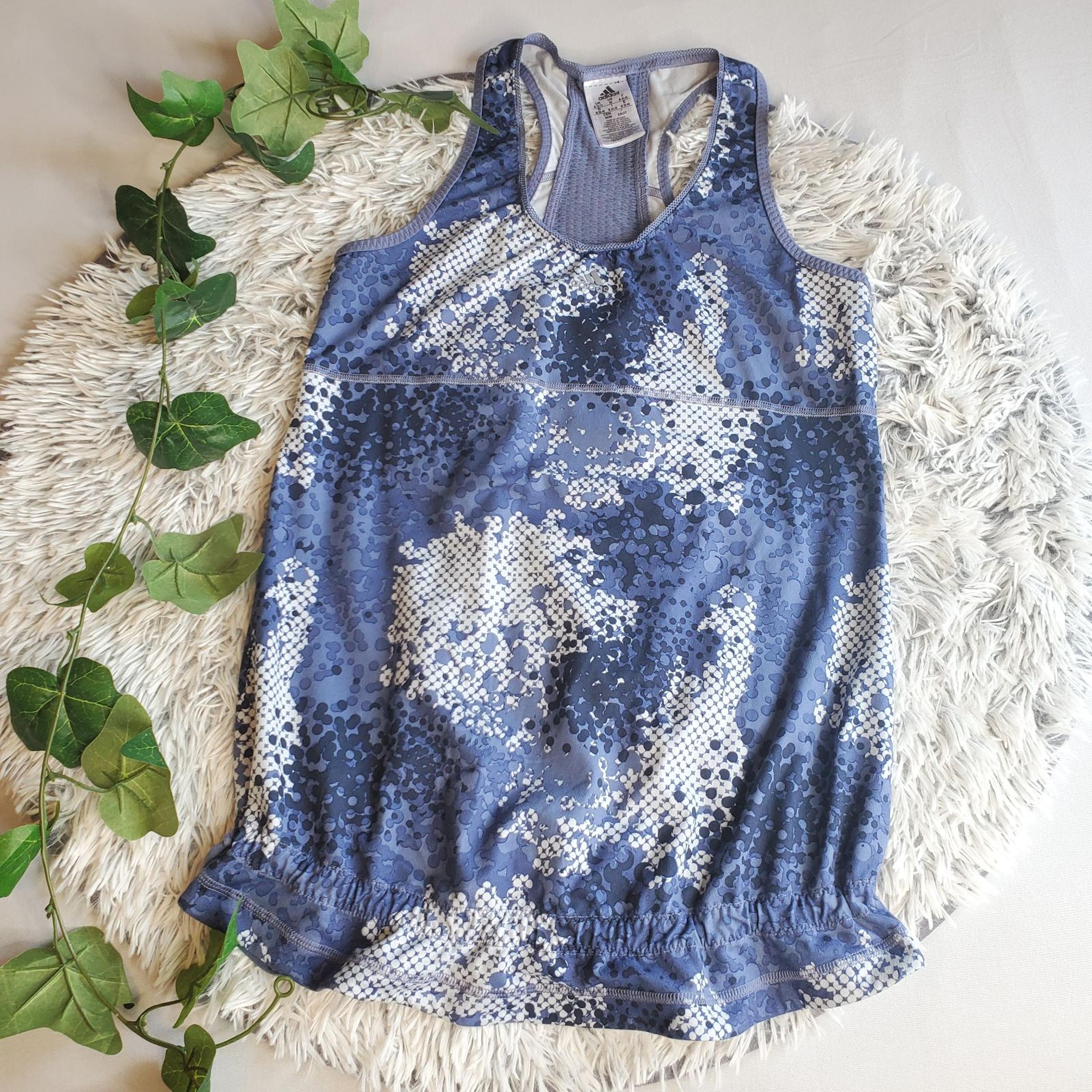 adidas  blue sports tanktop size M