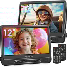 WONNIE 12 Dual Car DVD Players Portable DVD Players for Car Headrest Play