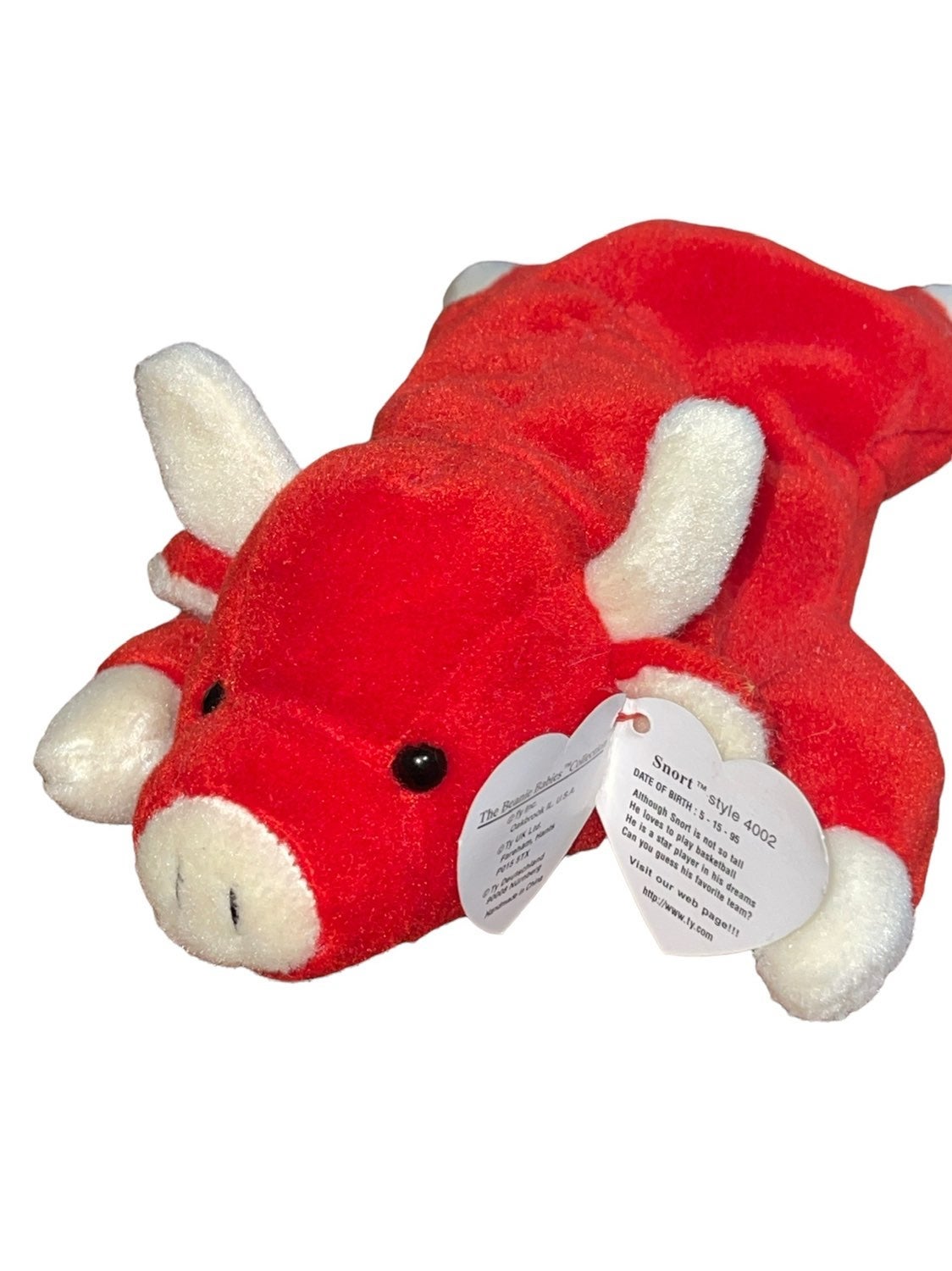 Snort The Red Bull Beanie Baby w/Tag Errors