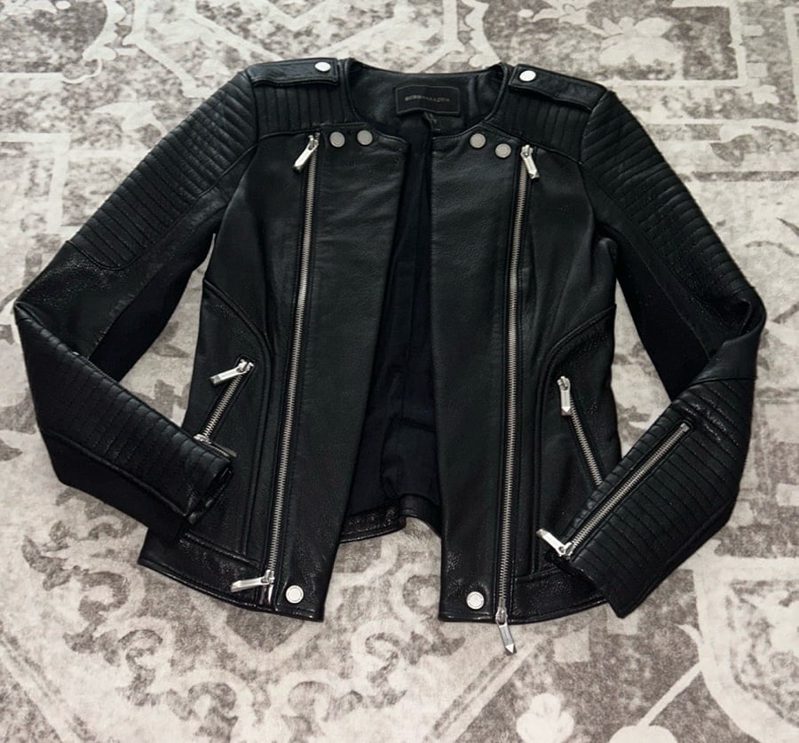 BCBG Max Azria Black Leather Jacket