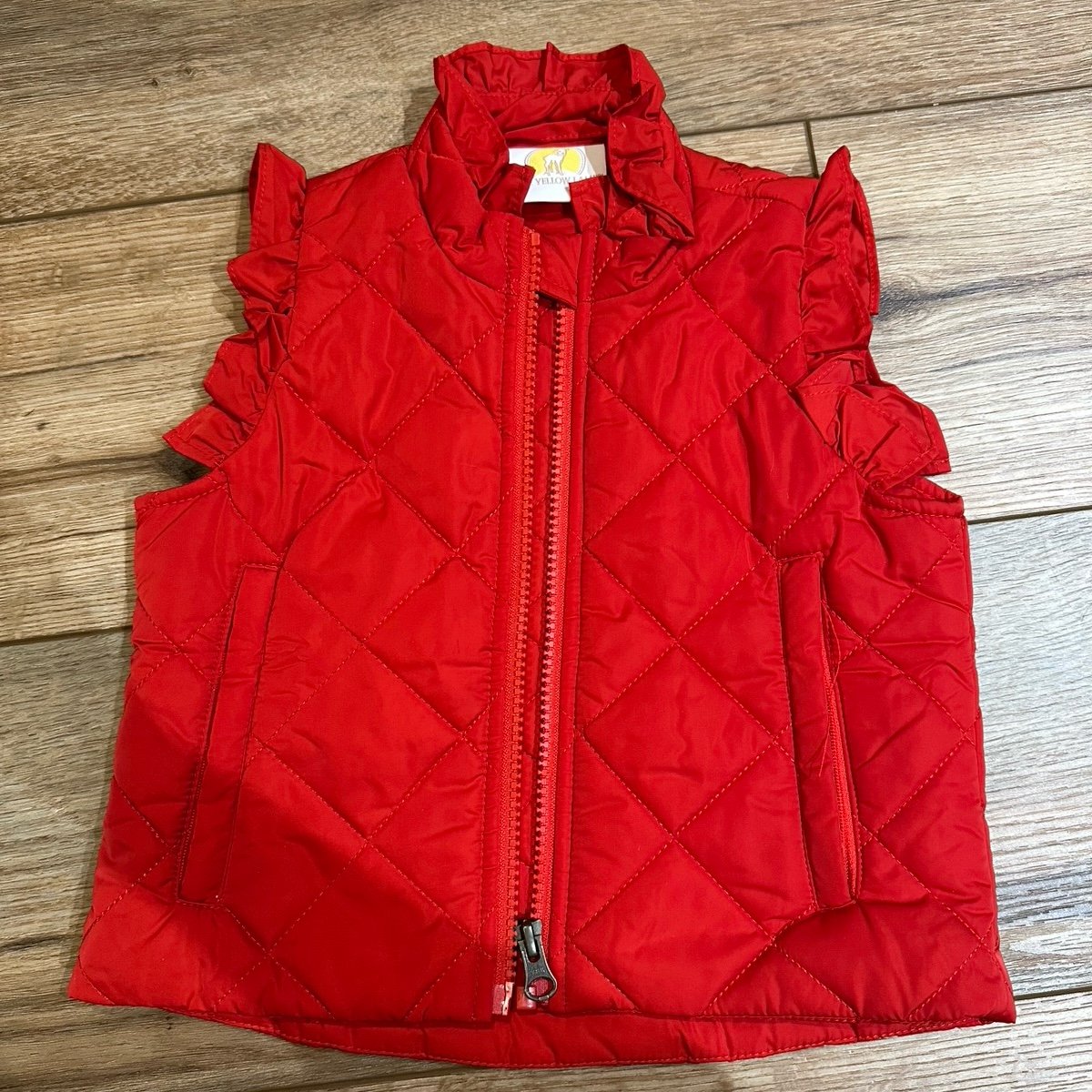 Ruffled Red Vest - The Yellow Lamb