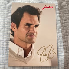 Roger Federer printed autograph with juna