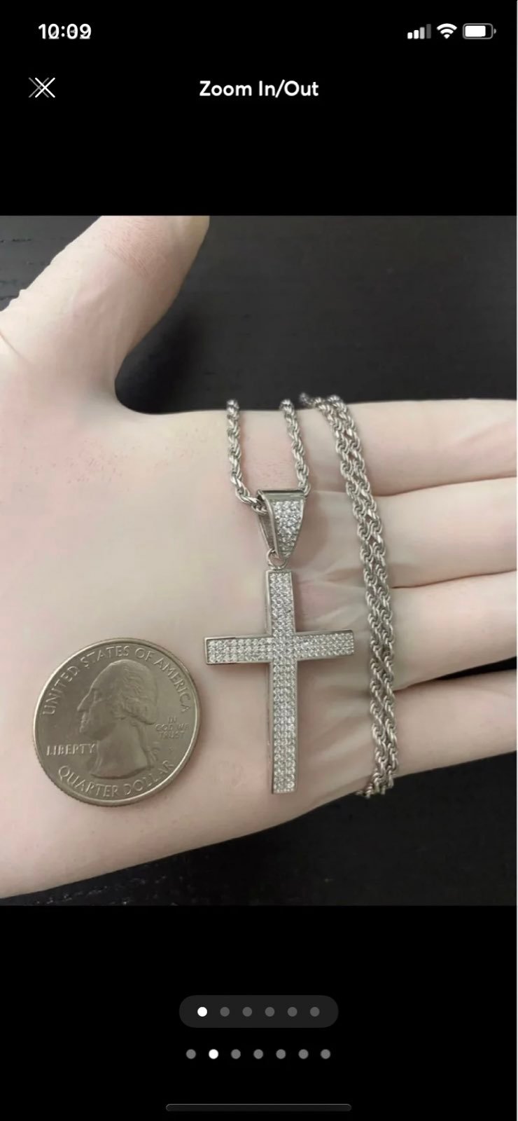 14k white gold 925 diamond cross necklace