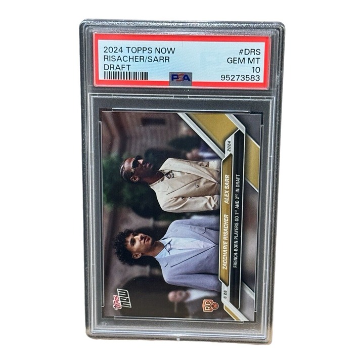 PSA 10 24-25 Topps Now Zaccharie Risacher/Alex Sarr #DRS RC -1st & 2nd PICK