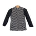 Lucky Brand Geometric Print Long Sleeve Jacket Black White Zip Snap Women's L