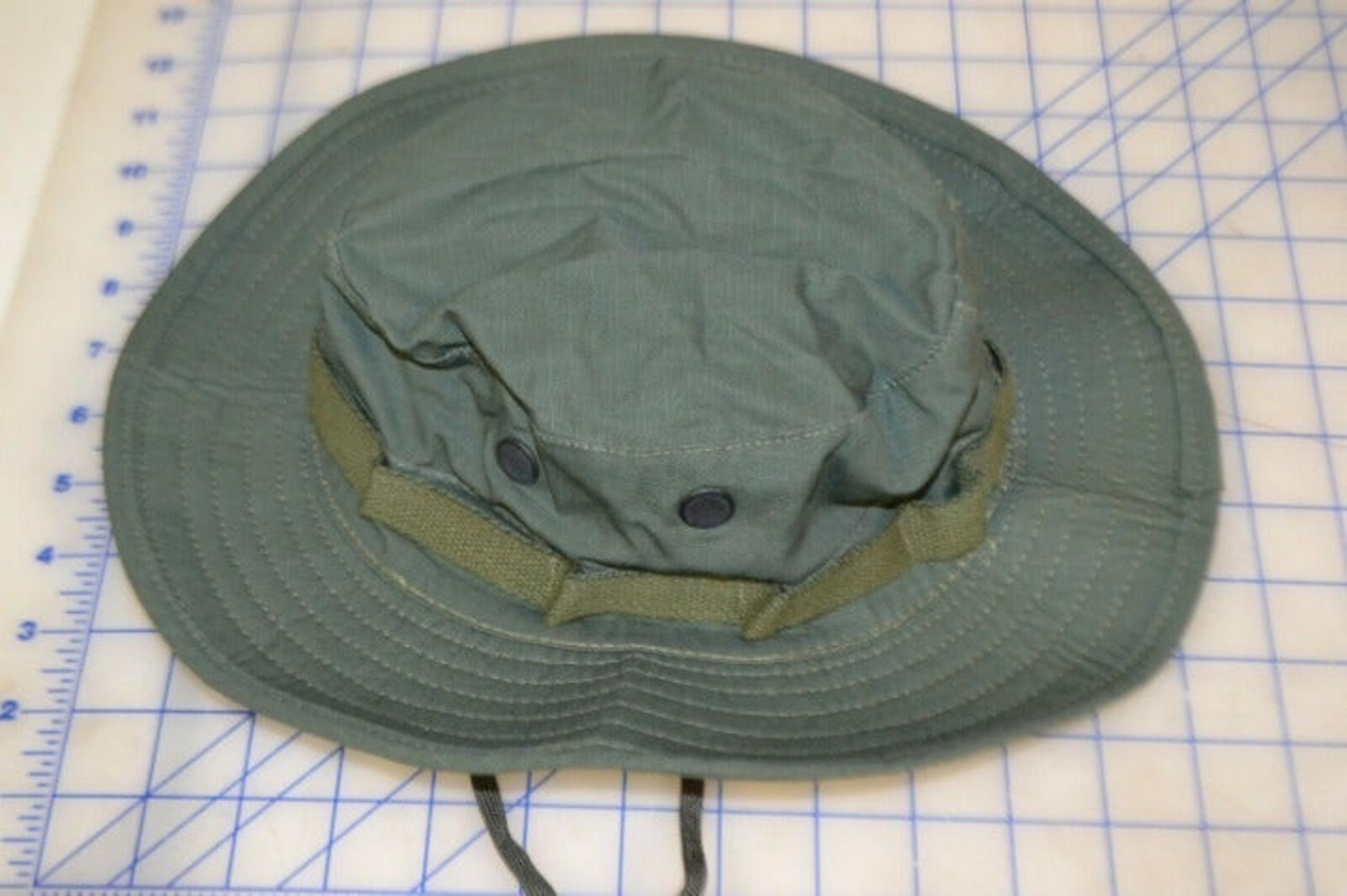 (C3)      OD green ripstop boonie hat sun military OD green USA made 6 3/4 army