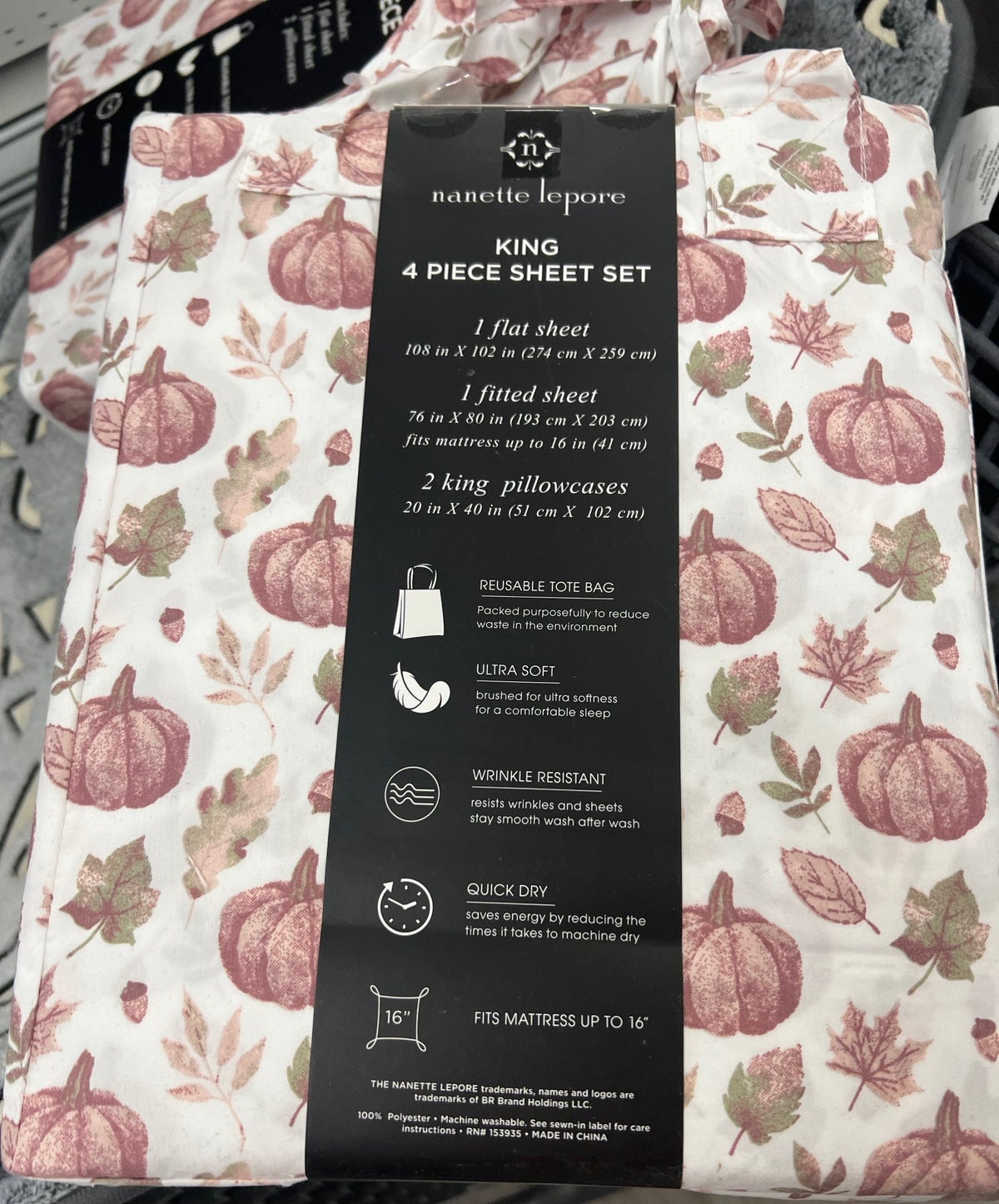 Pink Pumpkin bed sheets king size