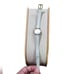 Vintage Swiss Made Hanowa Gold White Leather Band Watch Discolored Tarnished