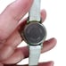 Vintage Swiss Made Hanowa Gold White Leather Band Watch Discolored Tarnished