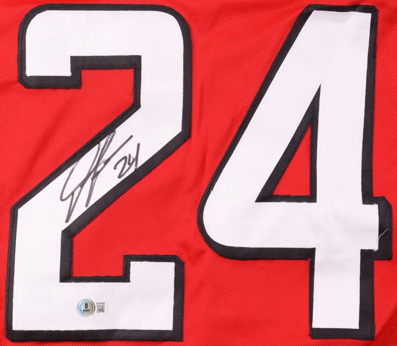 Devonta Freeman Signed Atlanta Red Football Jersey (Beckett)