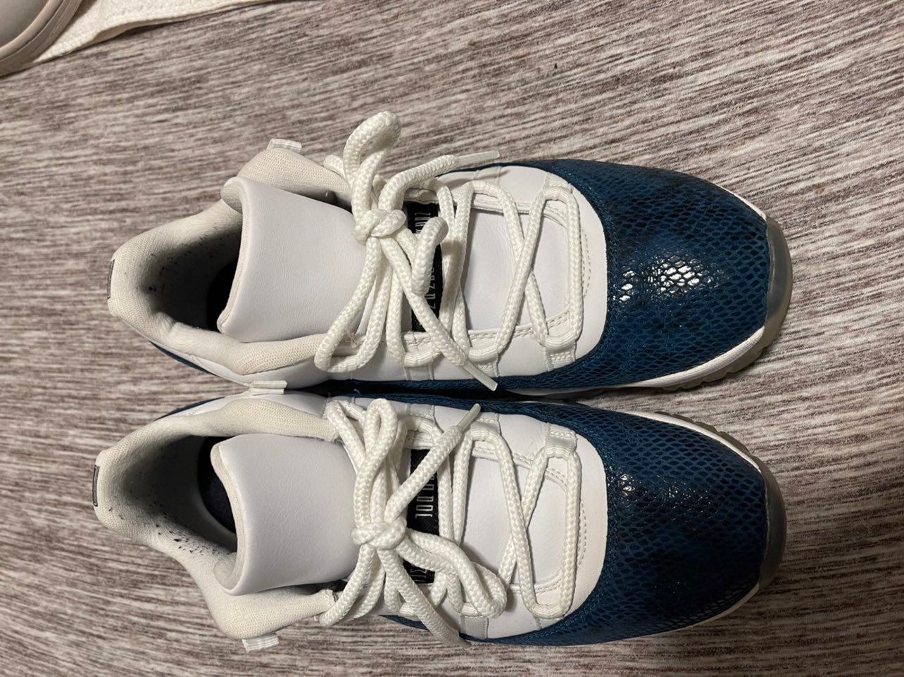 Jordan 11 snakeskin blue