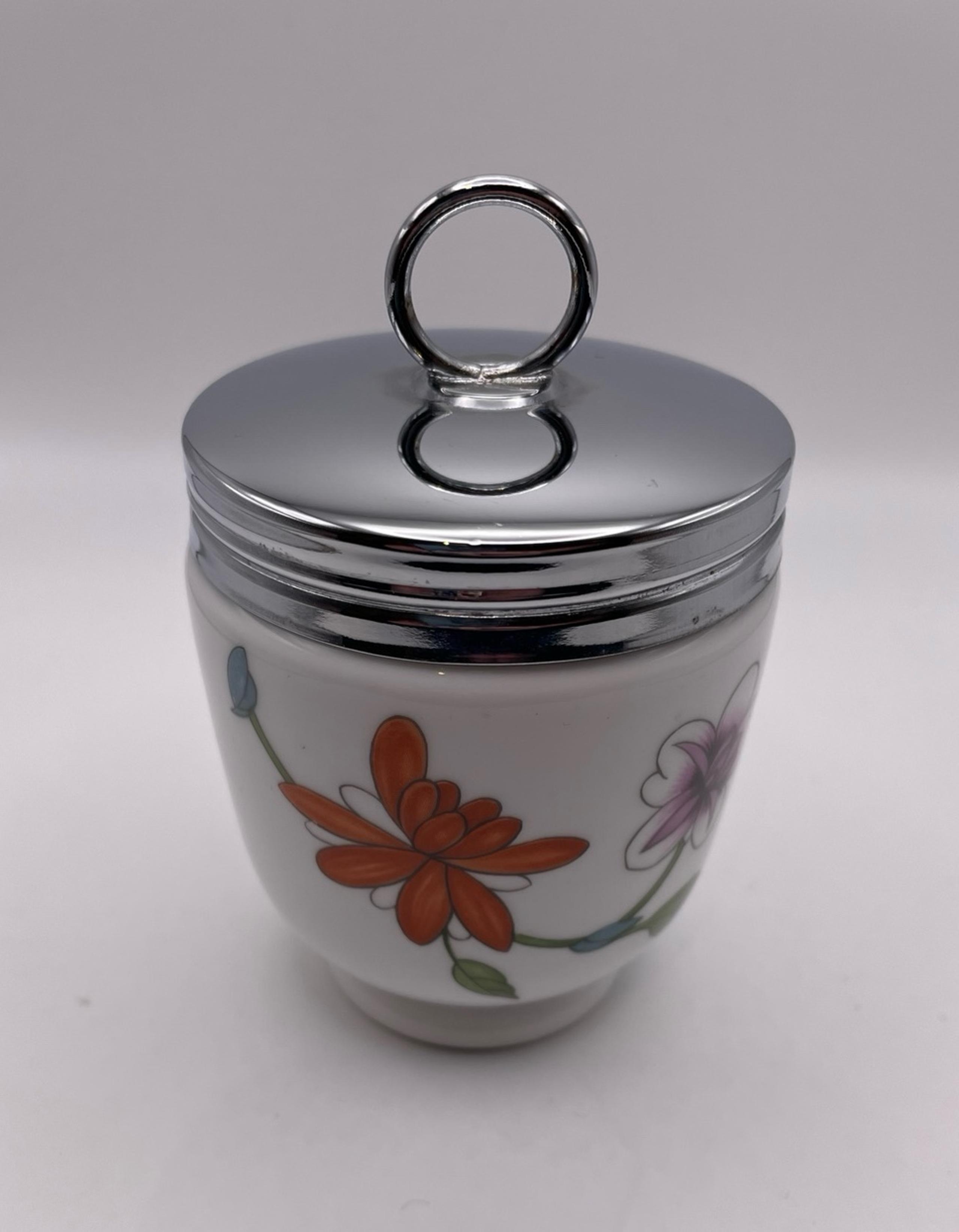Vintage Royal Worcester Egg Coddler With Floral Design