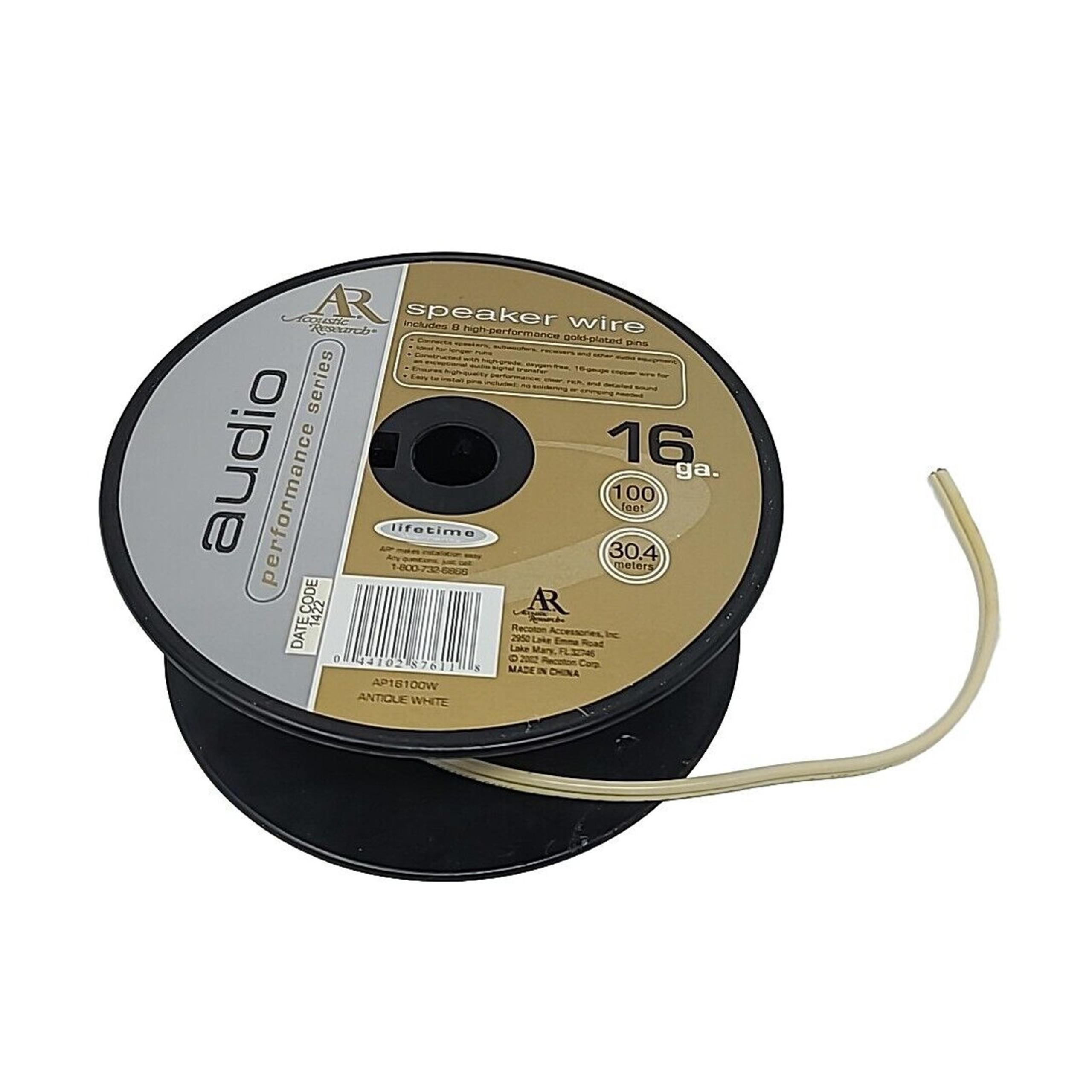 Acoustic Research Performance Series 16 Gauge Oxygen Free Speaker Cable 14 Feet