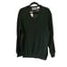 NWT, Rinaldo Giuliani Dark Green Merino Wool Blend V-Neck Sweater, Sz XL