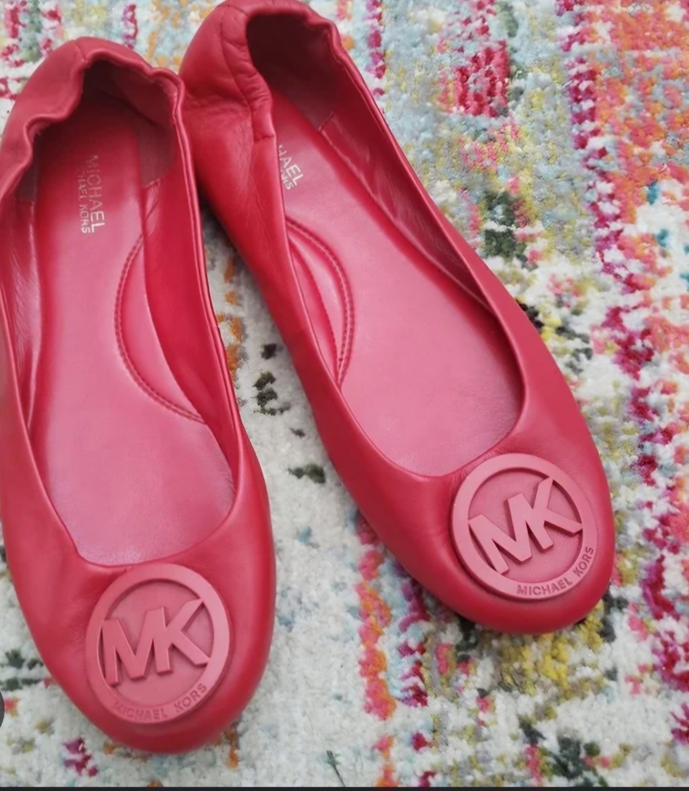 Michael KorsMichael Kors Lindsay Ballet All Red Leather Flats Size 7 5M ， 37