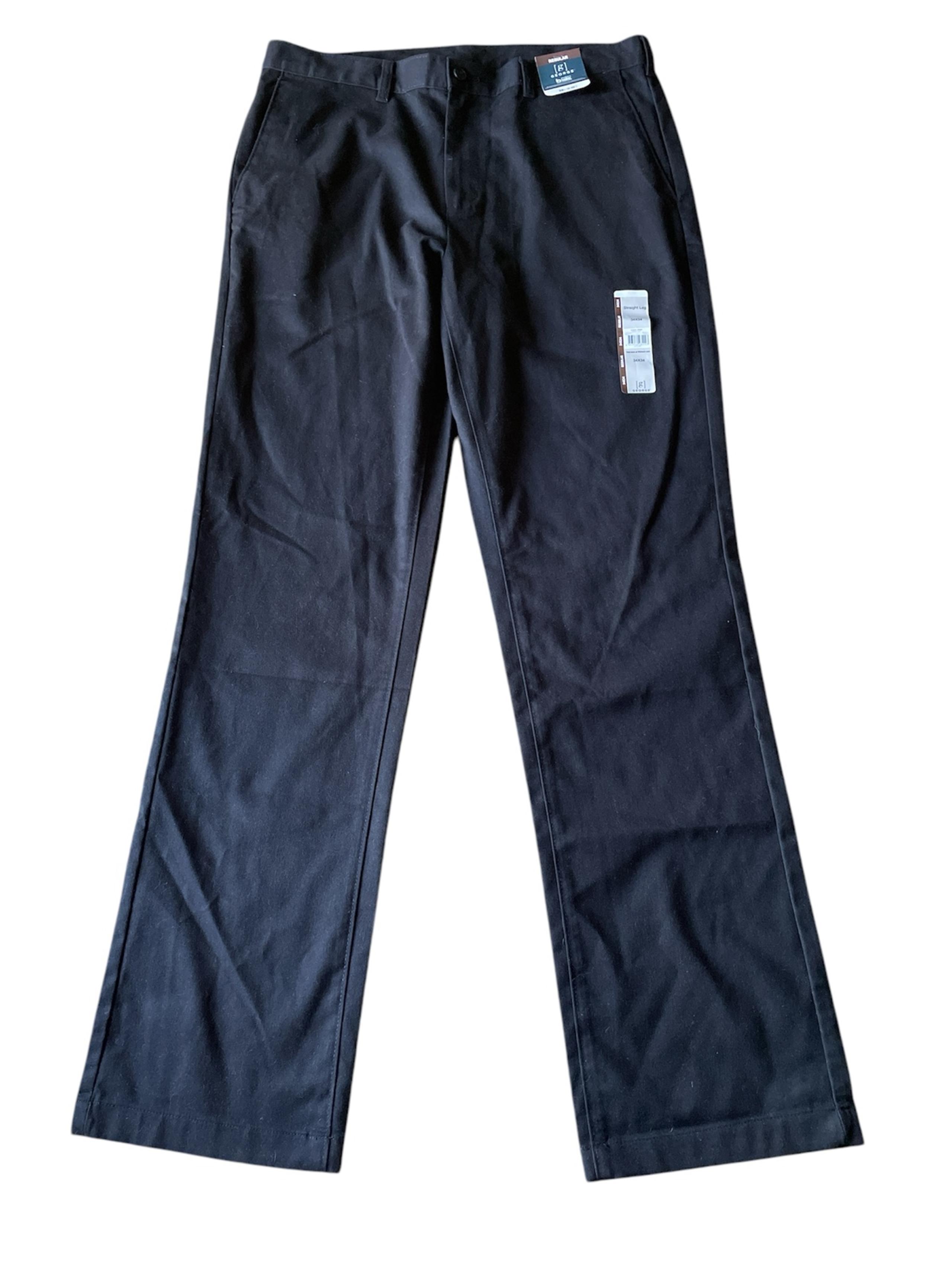 George Mens Classic Khaki Pants-Size 34X34-NEW