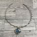 Artisan Crafted Twisted Silver Choker and Pendant Set