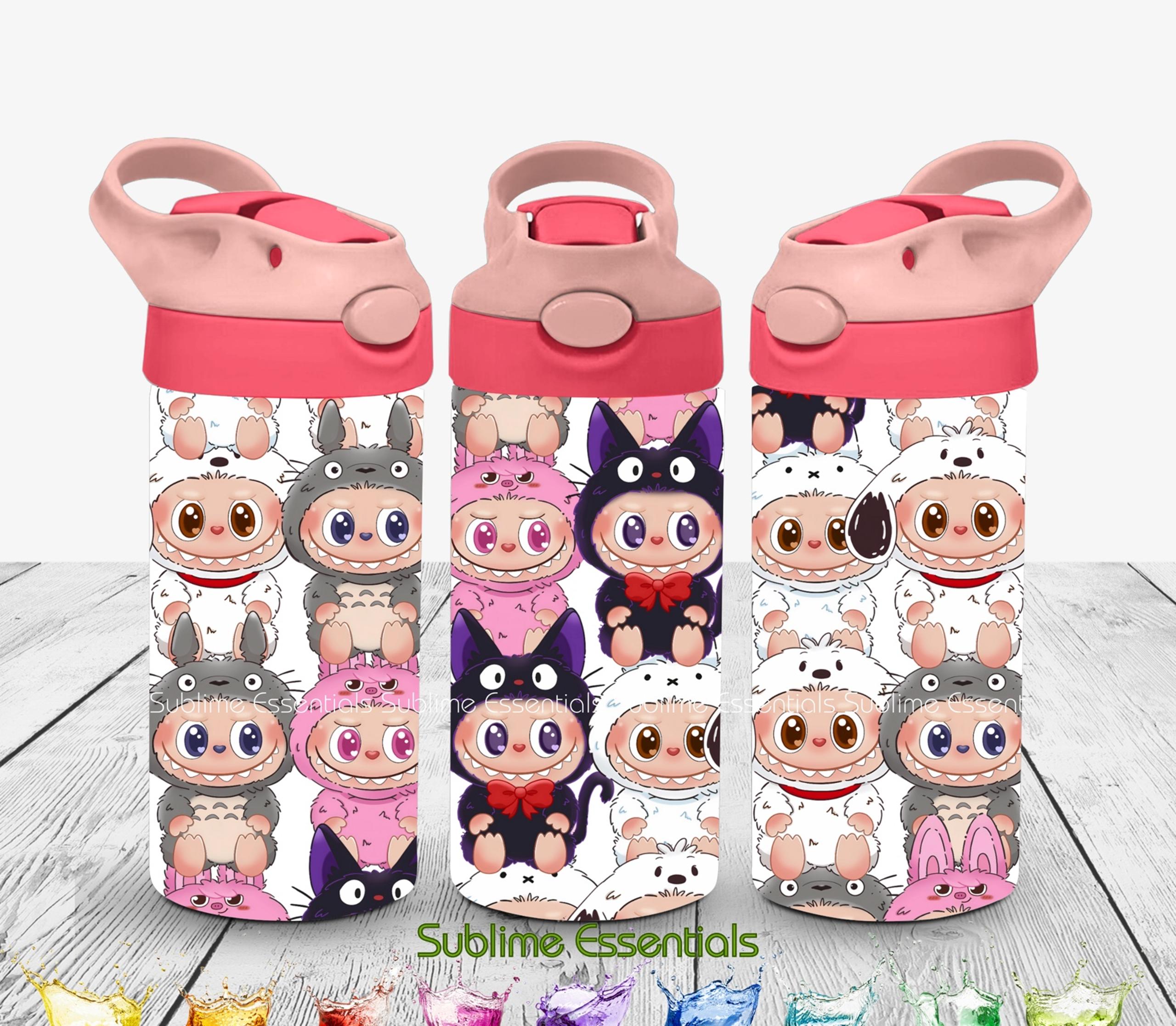 Labubu Inspired “Animal Dolls” - 12 Oz Kids Flip Top Tumbler - Add a Name!