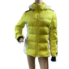 Nautica Yellow Hooded Zipper Long Sleeve Puffer Preppy Academia Jacket Size US M