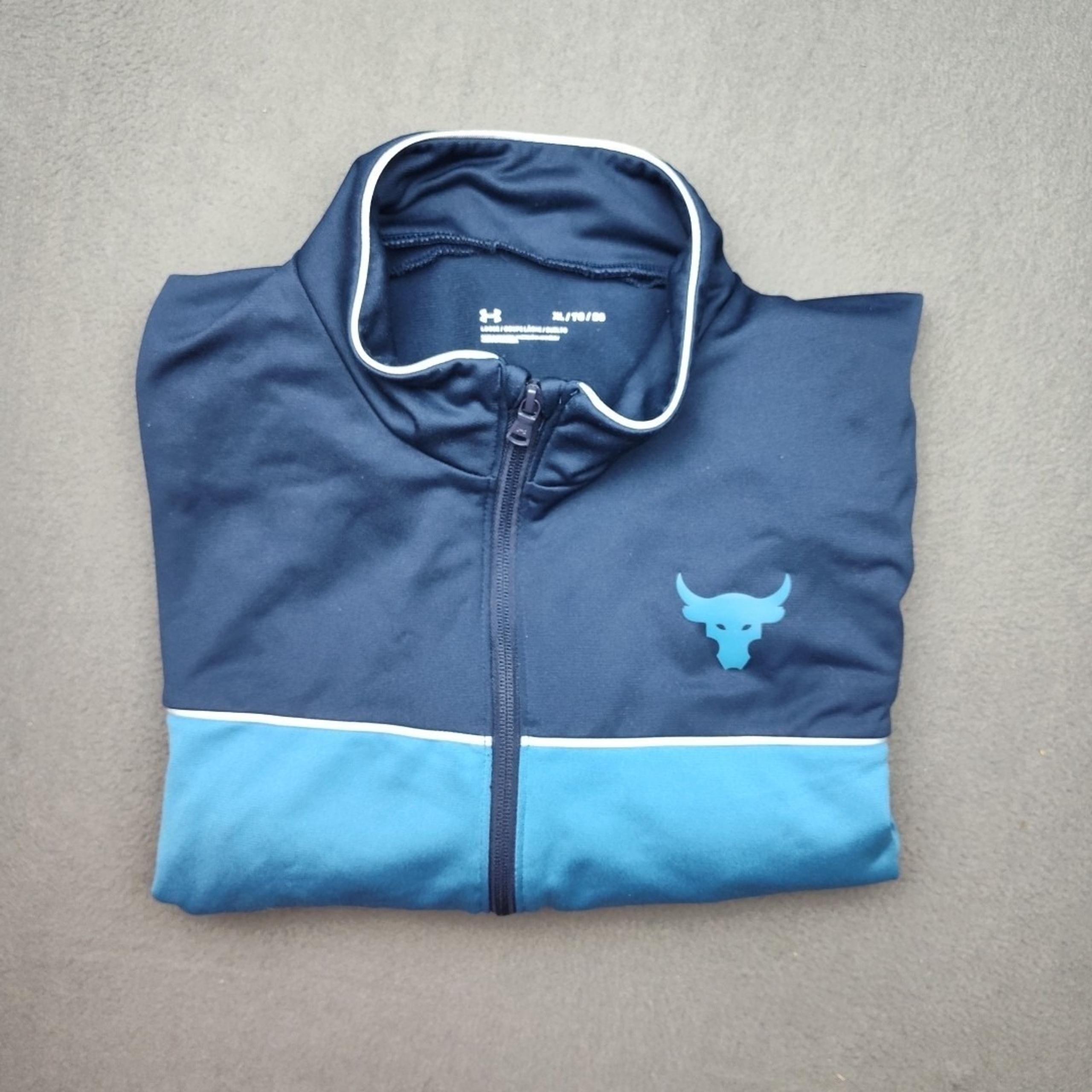 Under Armour Sweatshirt Mens Extra Large Blue Project Rock Track Jacket 1357199