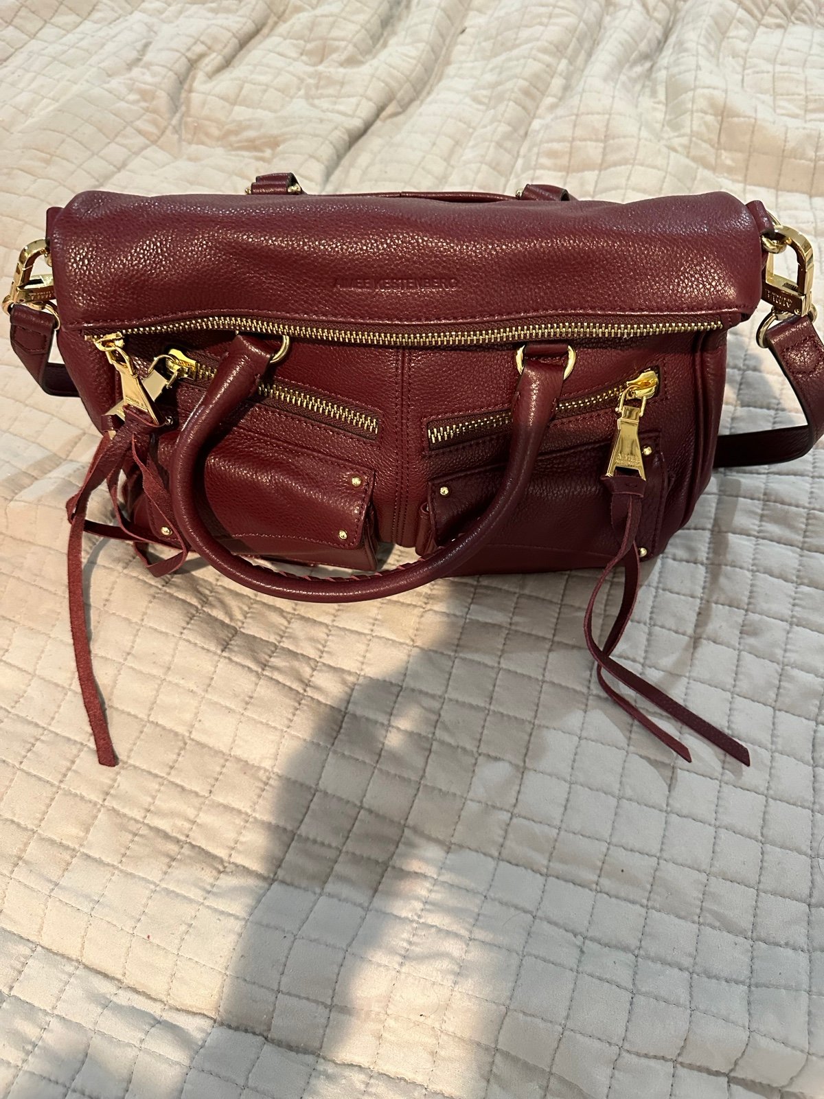 Rebecca Minkoff burgundy satchel