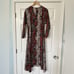 Womens Mango Snake Print Long Sleeve Asymmetrical V-neck Dress. Size 2