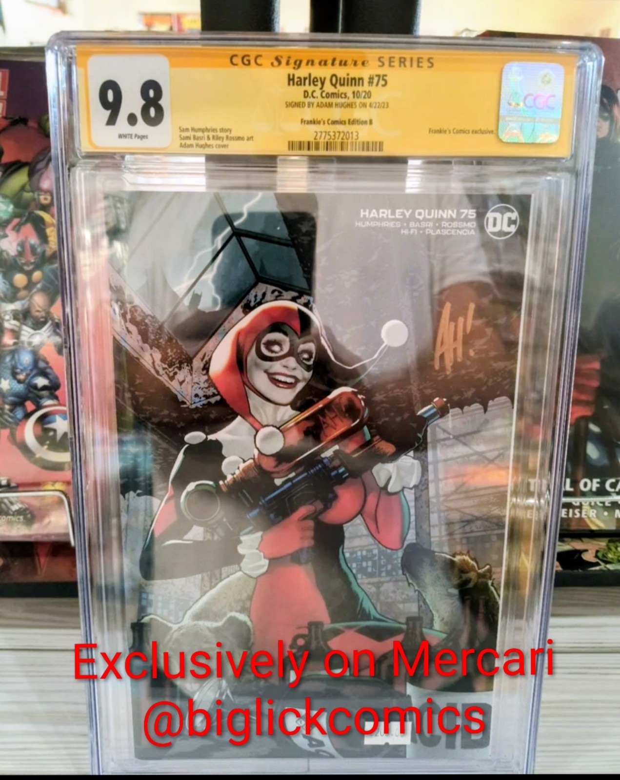 Harley Quinn #75 Frankie’s Edition A Variant CGC 9.8 SS Signed by Adam Hughes