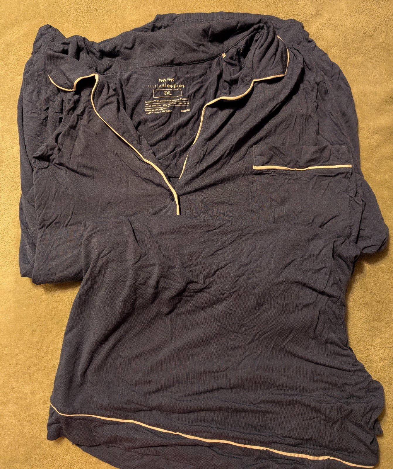 Little Sleepies Indigo Women's Short Sleeve & Shorts Pajama Set 3XL