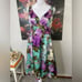 Adrianna Papell NWT 100% Silk Floral Sweetheart Neck Sleeveless Formal Dress 6