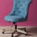 36in. Tufted Office Chair with Faux Wood Base