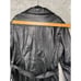 VTG Imperial Women's Trench Coat Size 20 Black Leather Belted