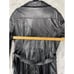 VTG Imperial Women's Trench Coat Size 20 Black Leather Belted