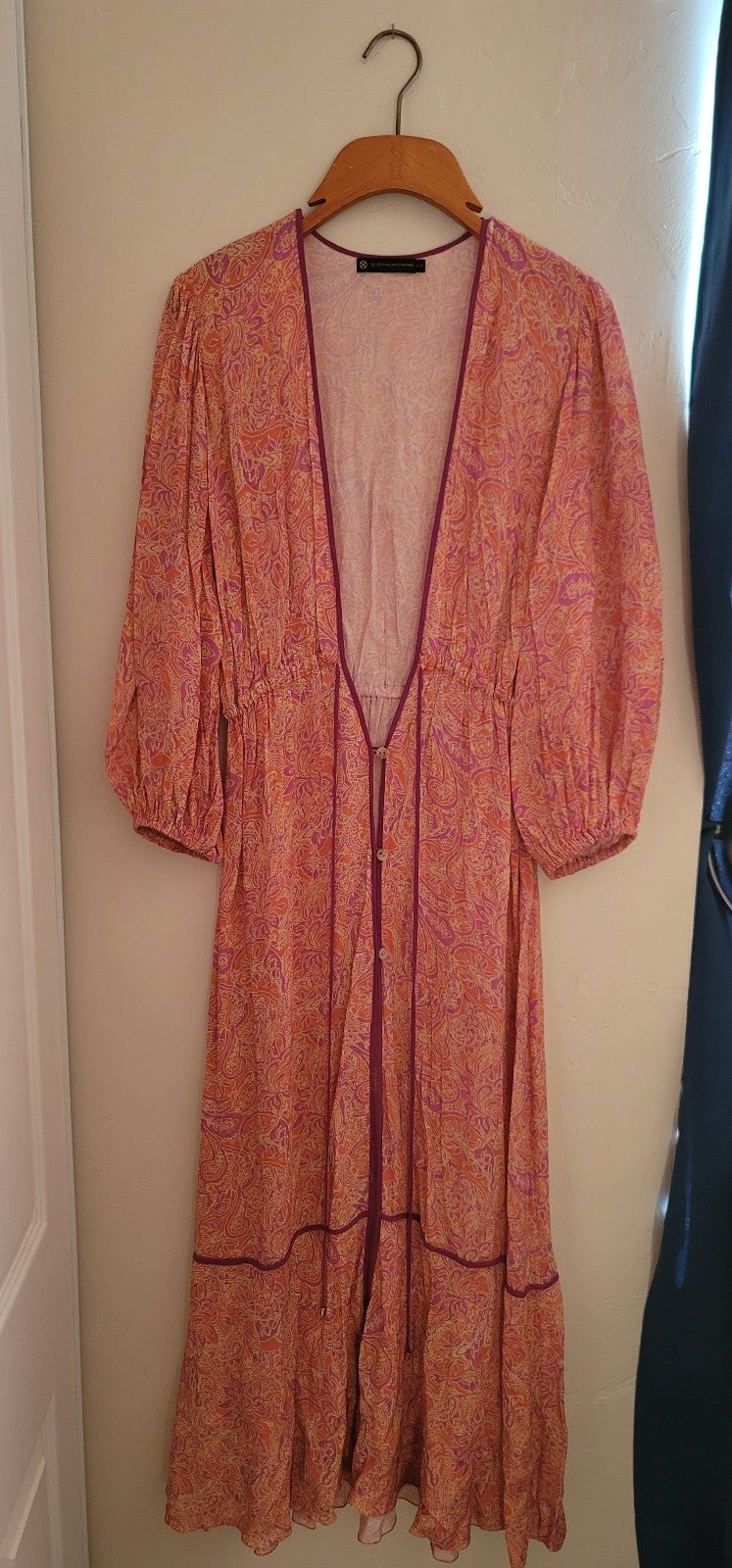 ViX paula hermanny orange pink pattern flowing cover up