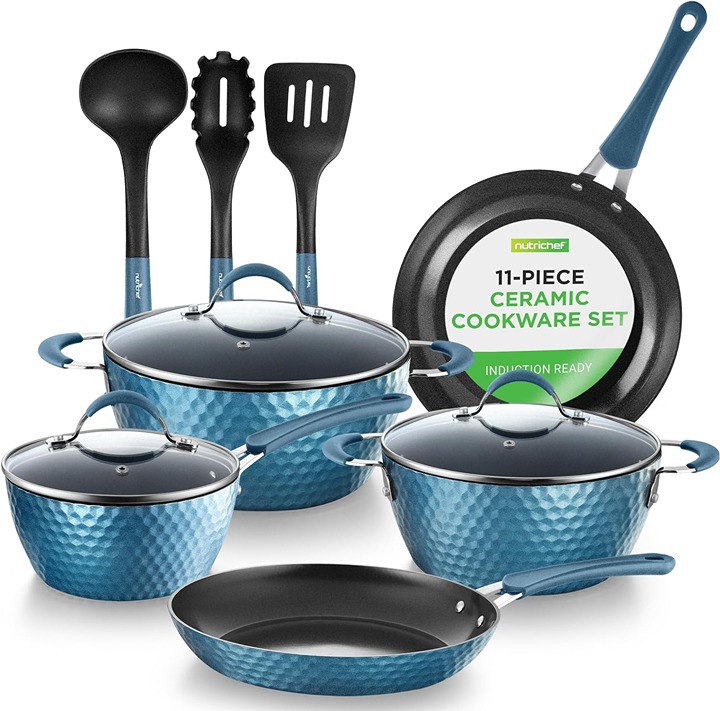High-Quality Home Kitchen Ware Pots & Pan Set 11Pcs-8sz6