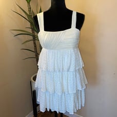 Alice + Olivia silk & eyelet dress