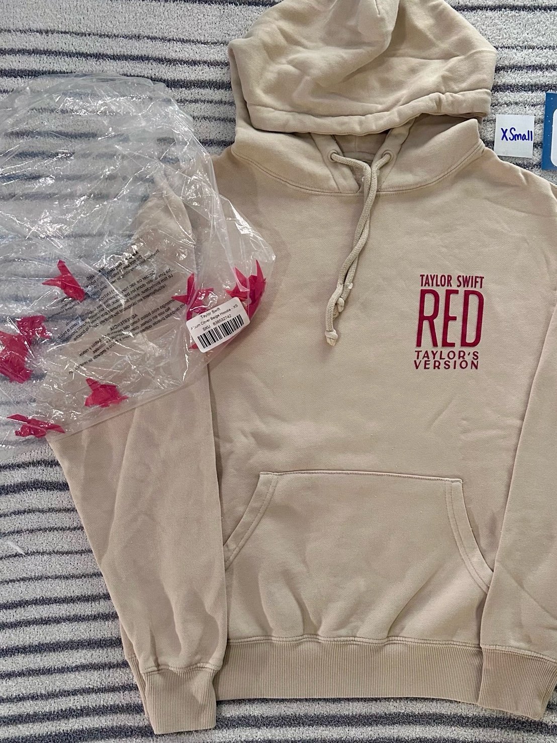 Red TV Album Cover Hoodie XS