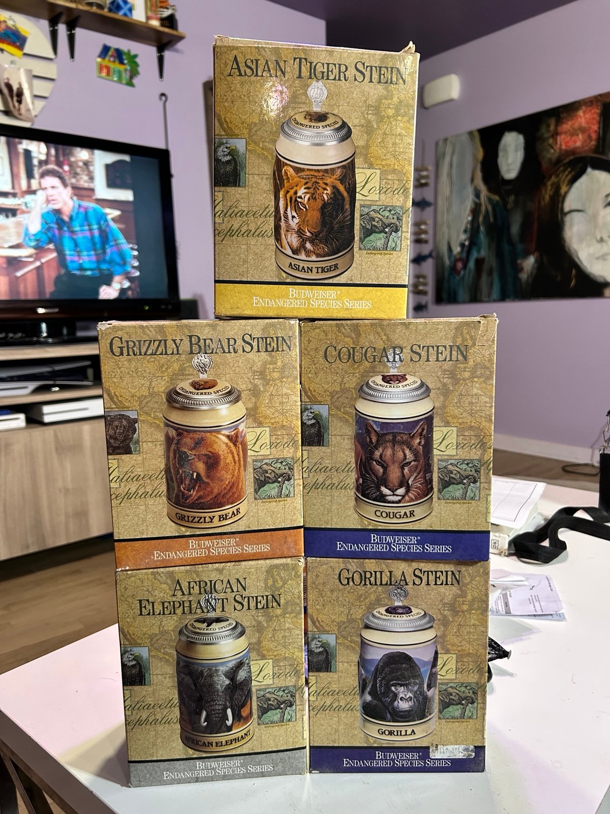 Budweiser Endangered Species Series Steins