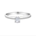 Certified 14K White Gold 0.23ct Diamond Engagement Ring Moissanite Wedding