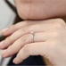Certified 14K White Gold 0.23ct Diamond Engagement Ring Moissanite Wedding