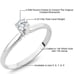 Certified 14K White Gold 0.23ct Diamond Engagement Ring Moissanite Wedding