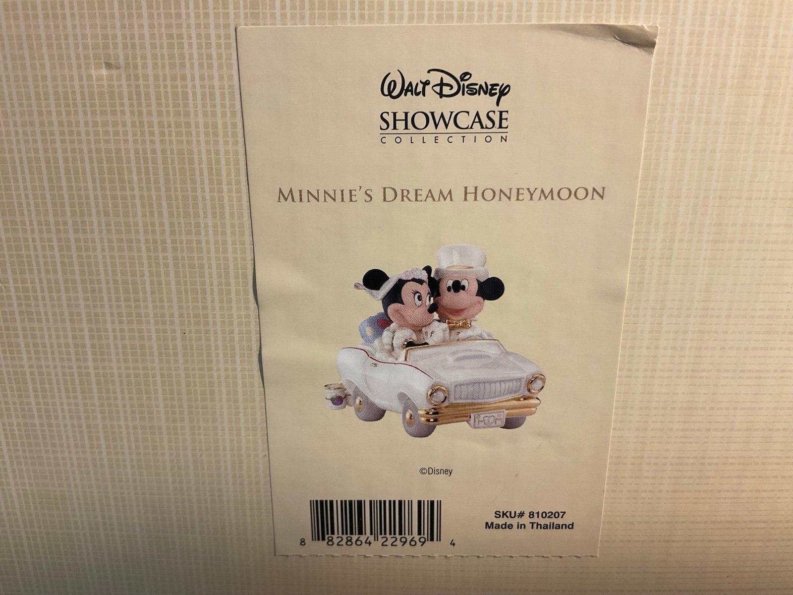 New- Lenox Disney Minnie’s Dream Honeymoon Figurine in Box w/ COA