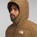 New North Face Aconcagua 3 Hoodie Jacket Down Insulated Brown Tan Coat XXL 2XL