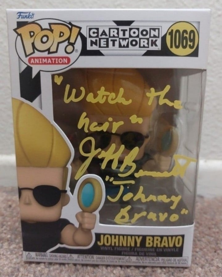 Jeff Bennett Signed Funko Pop PROOF Johnny Bravo Cartoon Network