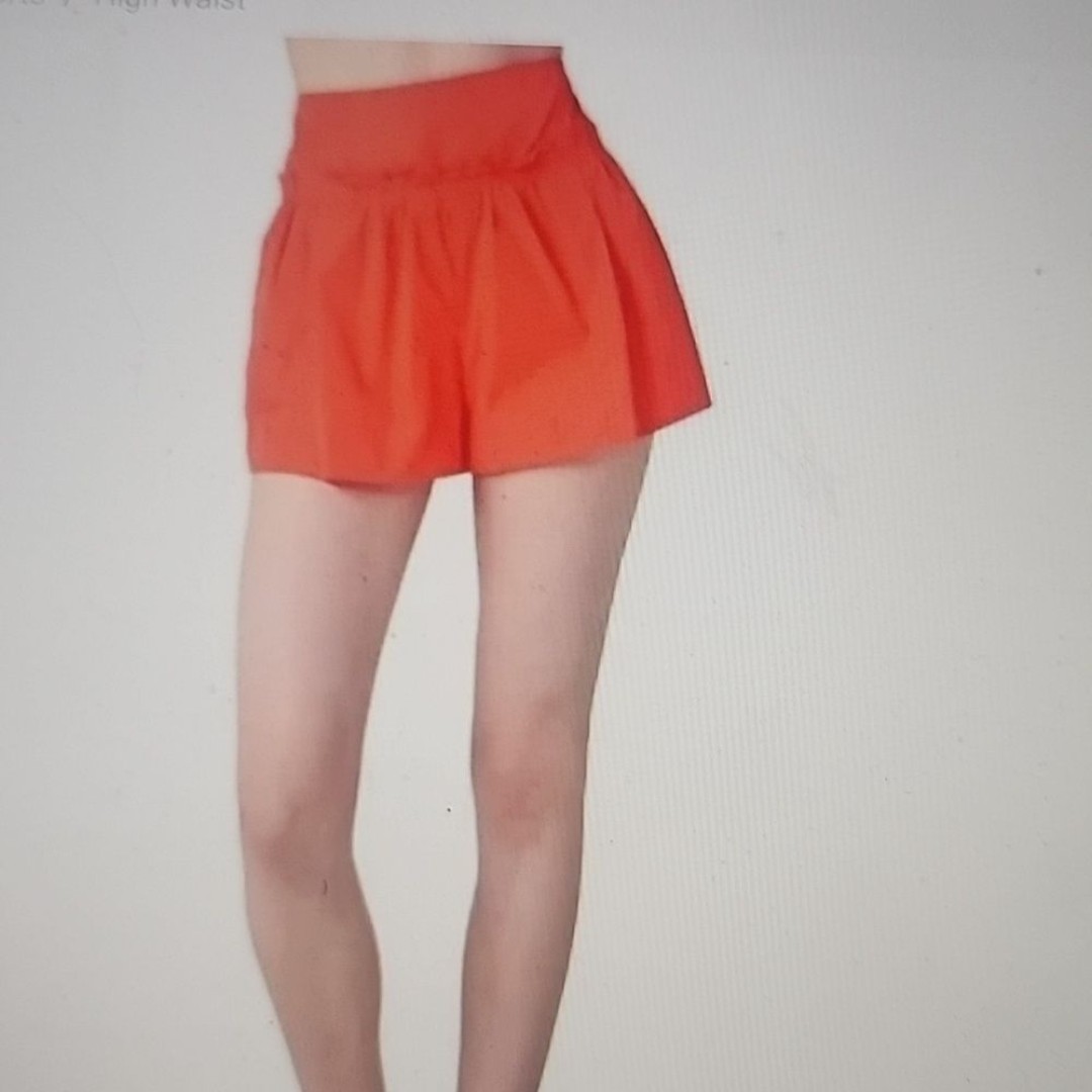 MARC JACOBS PLEATED FLARE ORANGE SHORTS SIZE 2